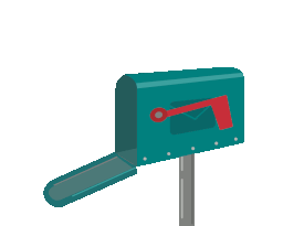 animierter US-Briefkasten (ländlich Post